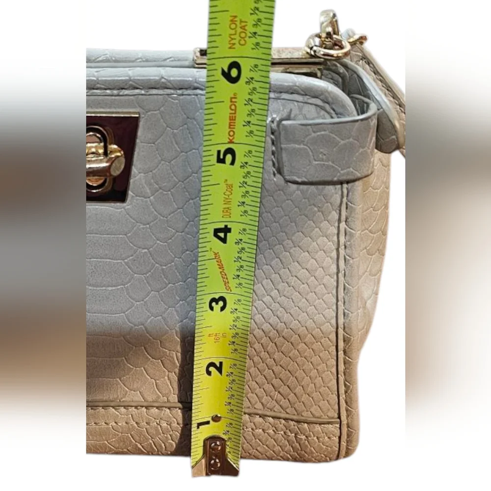 Zara Basic Collection Pre-loved Mini Snakeskin Embossed Bag In Gray - Picture 9 of 11